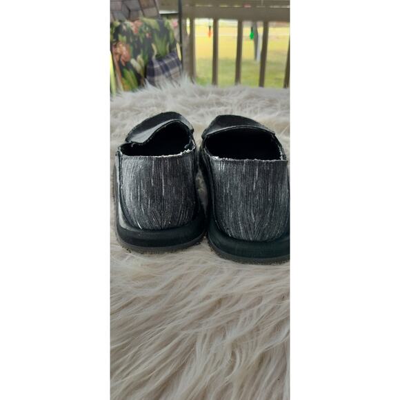 4028)Day Five Baja Black Marled Memory Foam Canvas Casual Slip On Shoes Sz US11 - Picture 4 of 9